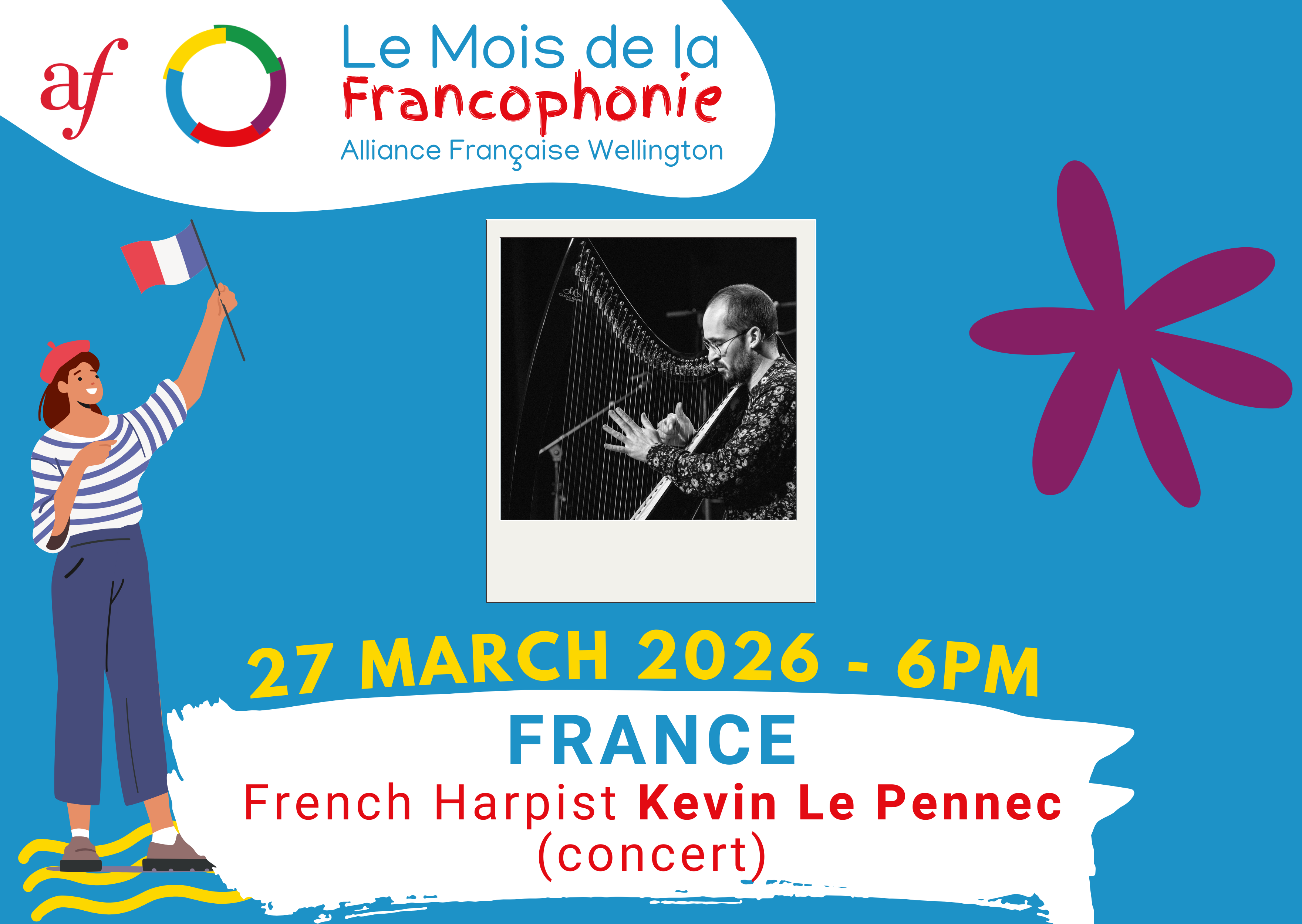 Francophonie 2026 - Concert with French Harpist Kevin Le Pennec